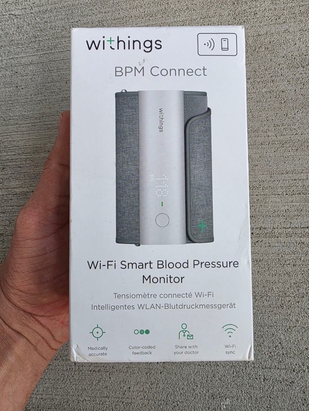 Withings BPM Connect Wi-Fi Smart Blood Pressure Monitor WPM05 Open Box Tested